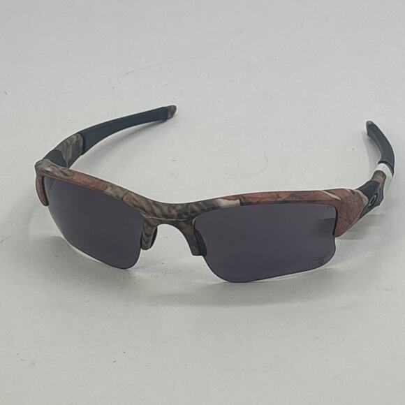 Oakley Flak Jacket Woodland Camo XLJ W/ VR28 Black Iridium Lenses Sunglasses (C) - Picture 1 of 7